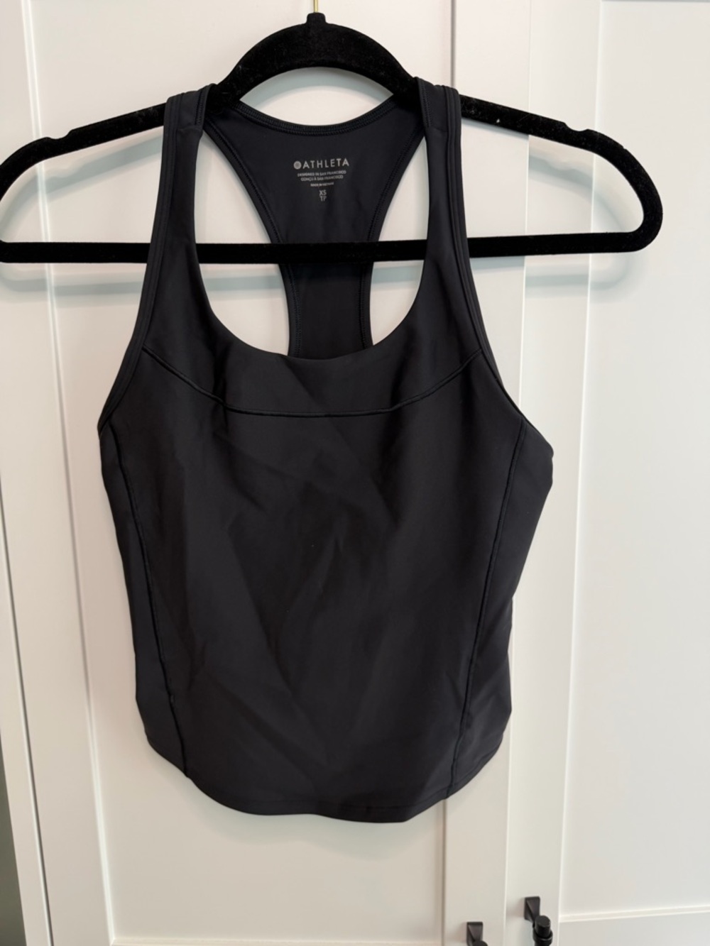 Athleta  Interval Black Racerback Sports Tank